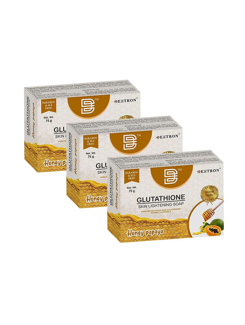  pack off 3 glutathione skin lightening soap - papaya honey