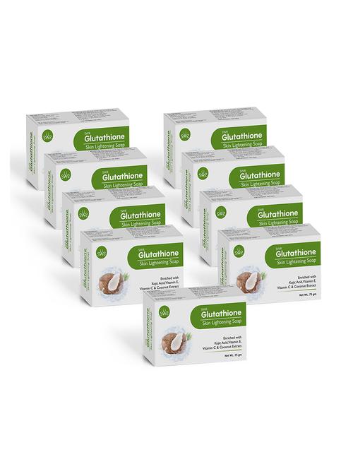 pack off 8 glutathione soap with coconut extract for skin whitening & brightening - 18959366 - Standard Image - 0