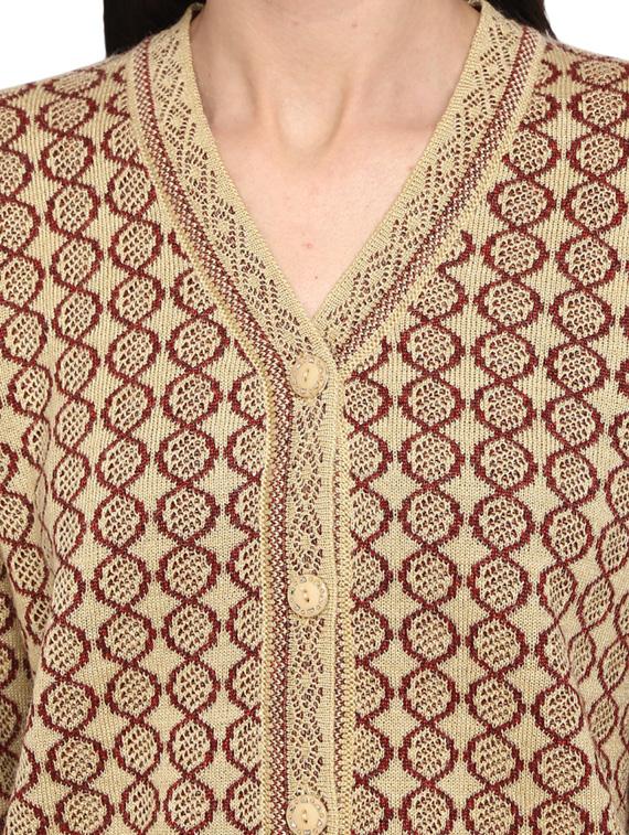 v neck solid cardigan - 18961432 - Standard Image - 5