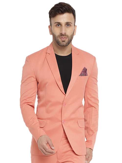 cotton blend casual blazer - 18961917 - Standard Image - 0