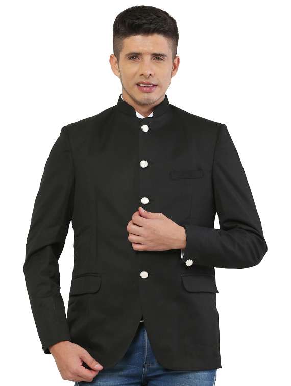 cotton blend casual blazer