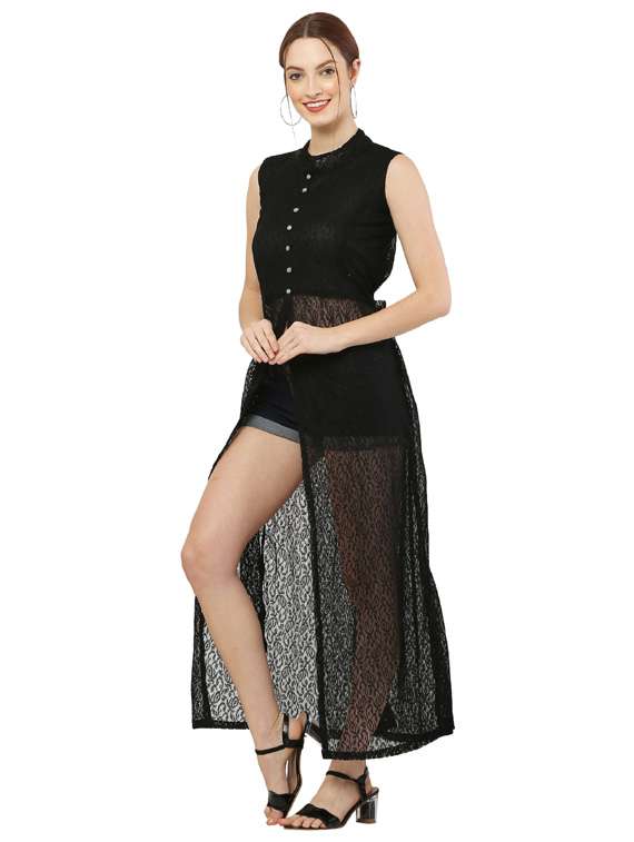 black coloured maxi dress - 18961946 - Zoom Image - 0