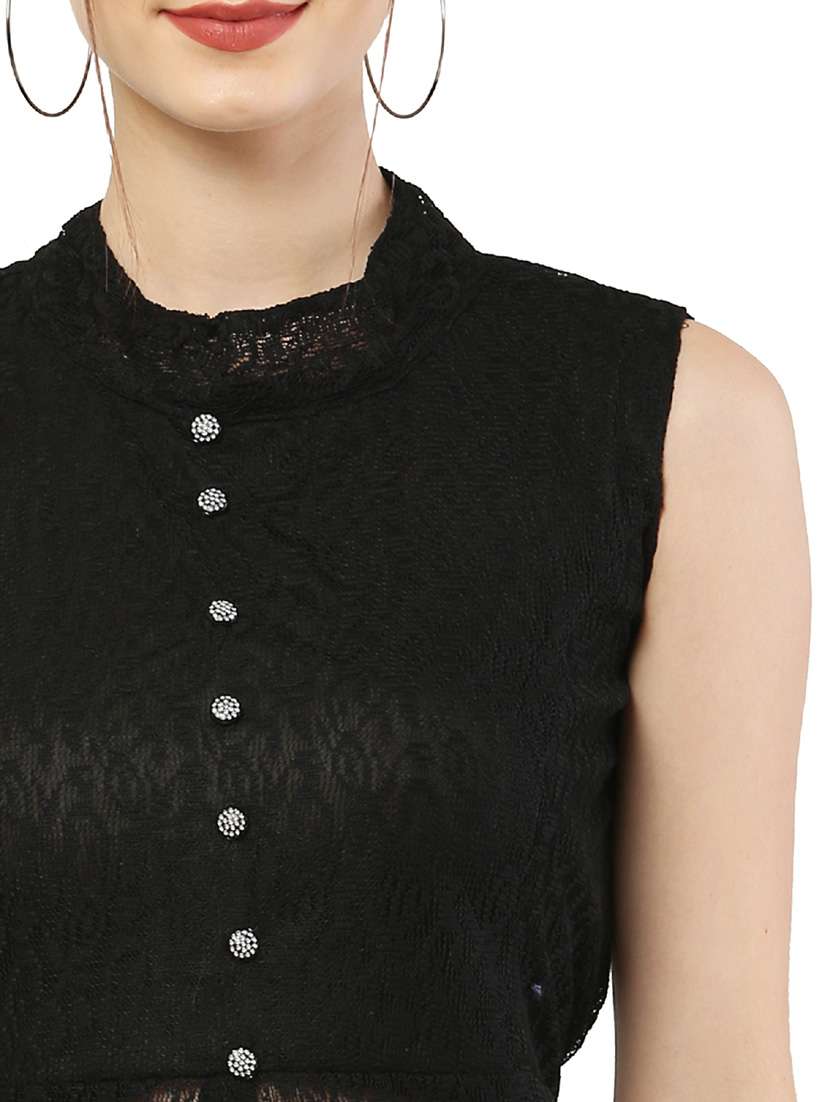 black coloured maxi dress - 18961946 - Standard Image - 5