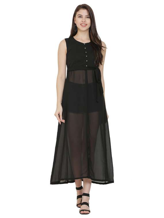 women's fit & flare checks dress - 18961978 -  Zoom Image - 0