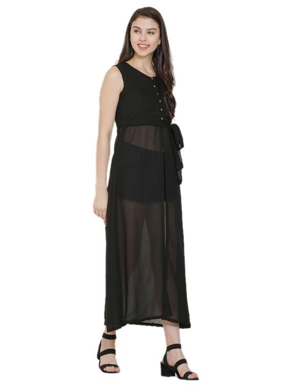 women's fit & flare checks dress - 18961978 - Standard Image - 3