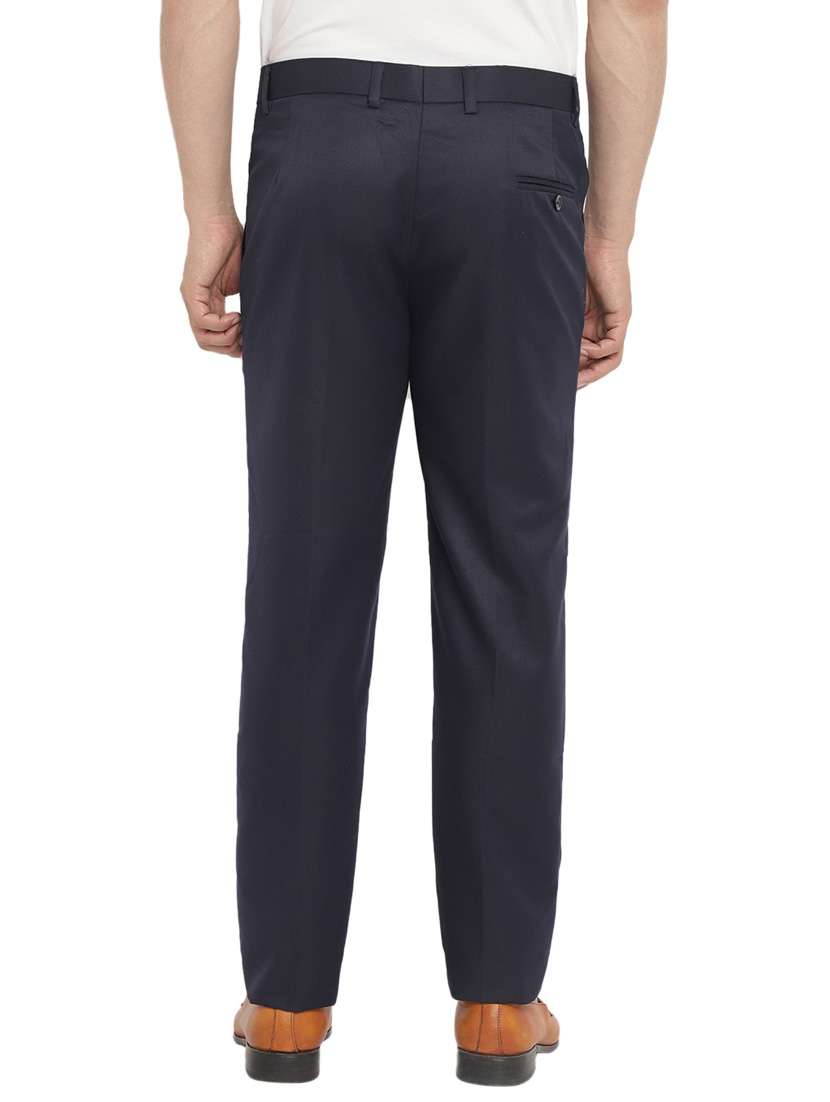 blue cotton formal trouser - 18962042 - Standard Image - 3