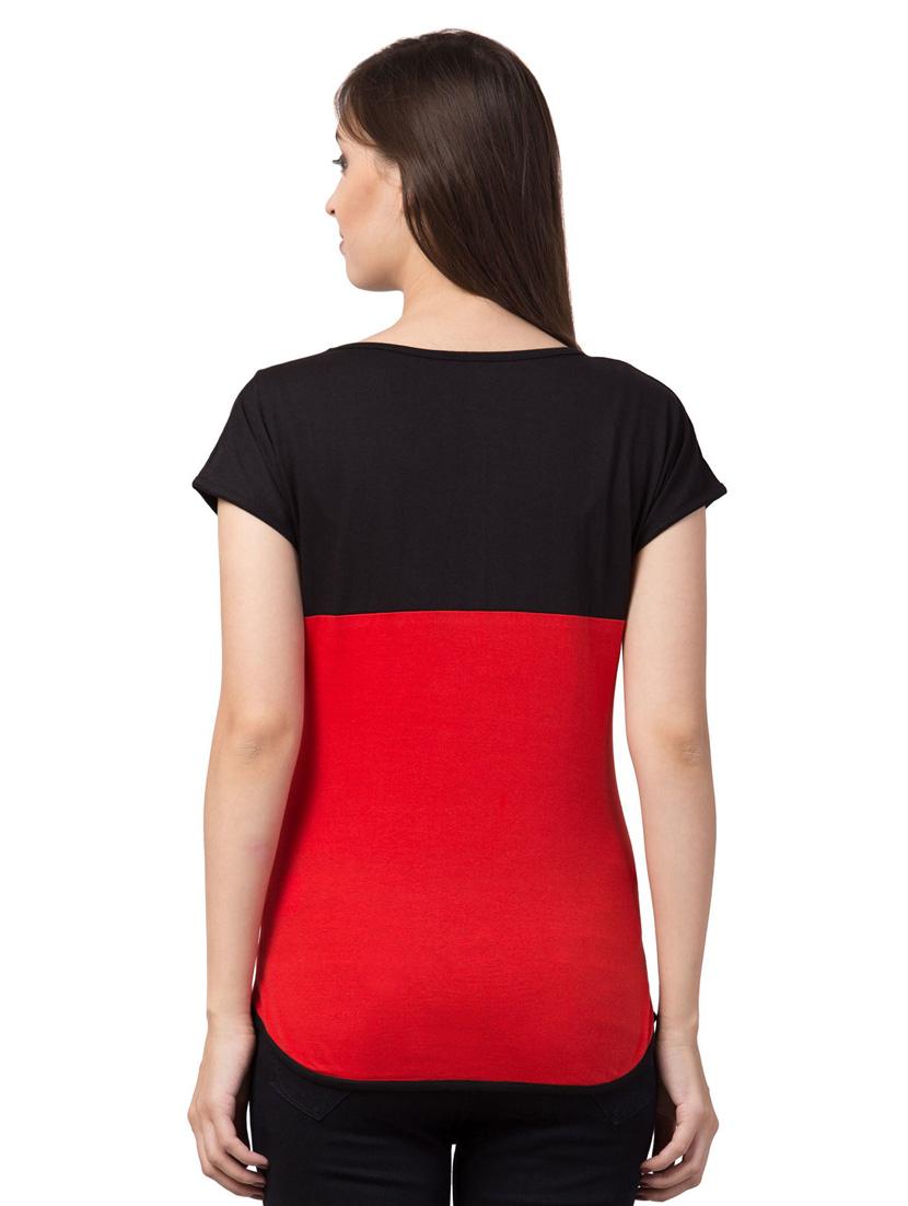 round neck color block tee - 18962332 - Standard Image - 3