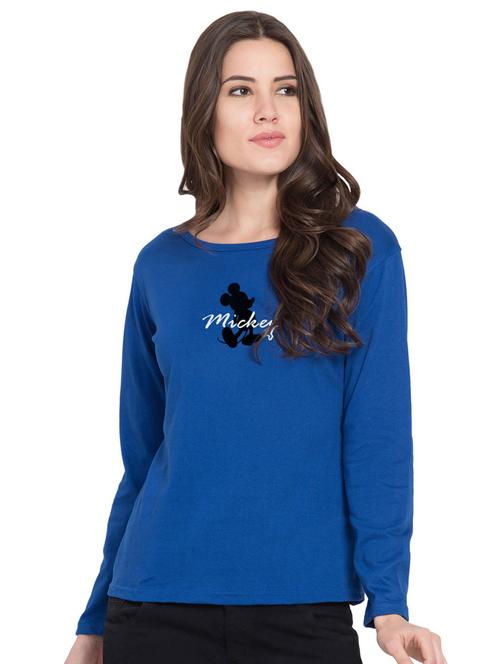 blue cotton blend regular tshirt - 18962364 -  Standard Image - 0