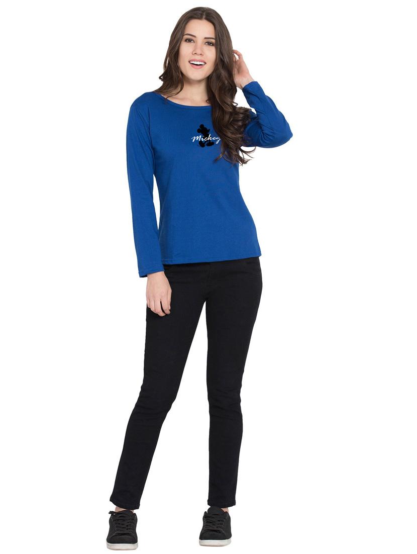 blue cotton blend regular tshirt - 18962364 - Standard Image - 3