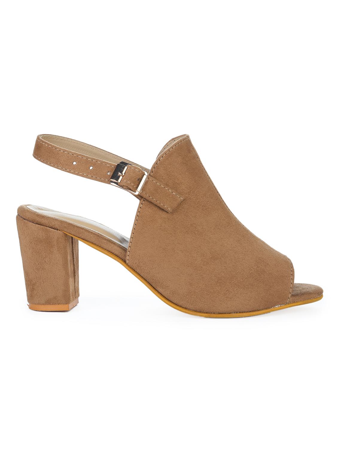 beige synthetic back strap sandals - 18962379 -  Zoom Image - 0