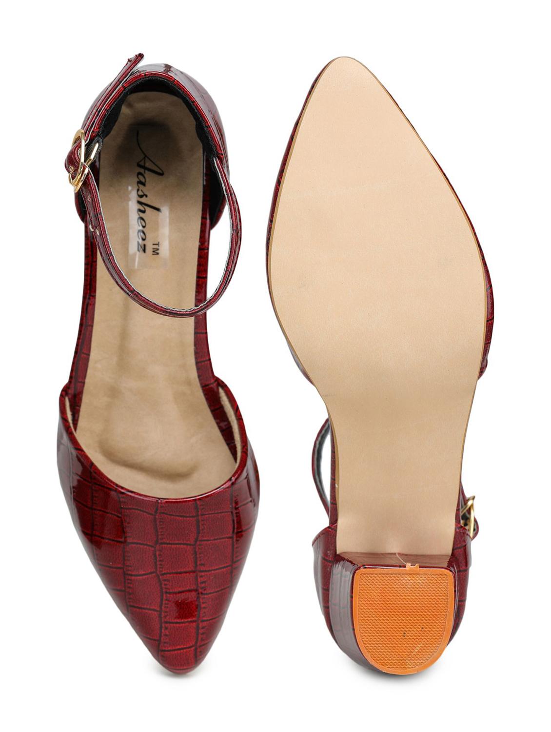 red synthetic ankle strap sandals - 18962393 - Standard Image - 3