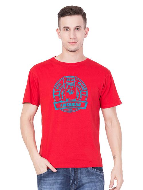 round neck printed regular t-shirt - 18962720 - Standard Image - 0