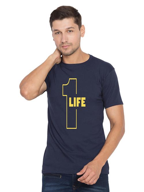 round neck printed regular t-shirt - 18962790 - Standard Image - 0