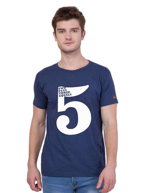 round neck chest printed t-shirt - 18962803 - Standard Image - 0