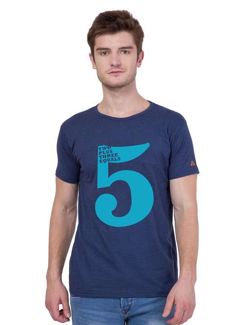 round neck chest printed t-shirt - 18962804 - Standard Image - 0