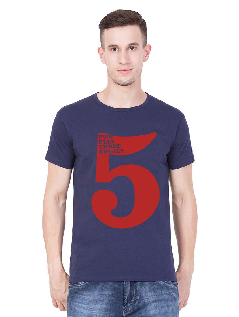 round neck printed regular t-shirt - 18962805 -  Zoom Image - 0