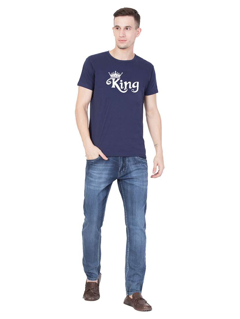 round neck chest printed t-shirt - 18962810 - Standard Image - 3