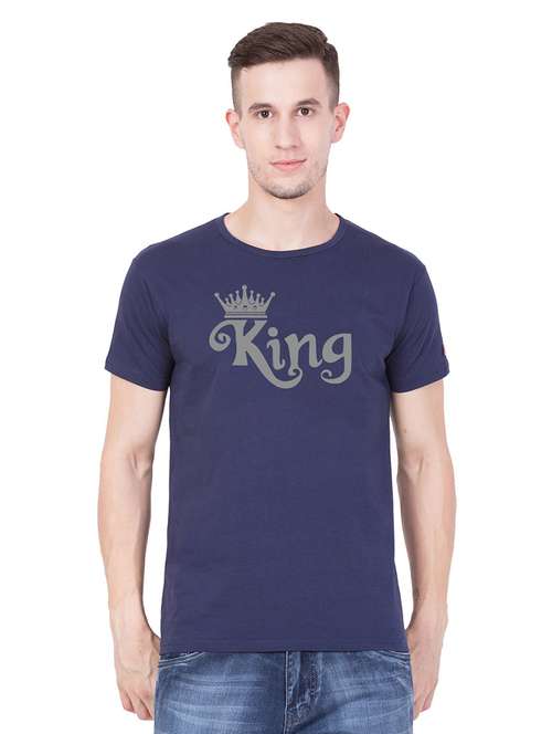 round neck printed regular t-shirt - 18962813 - Standard Image - 0