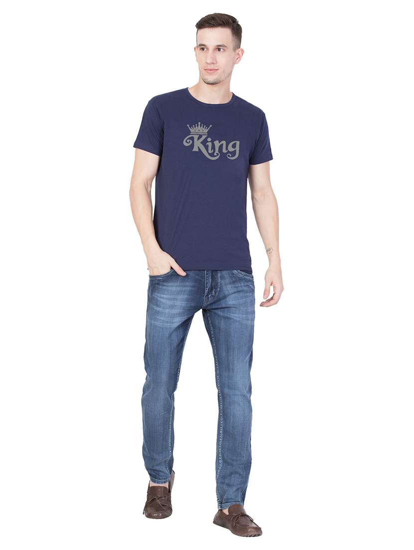 round neck printed regular t-shirt - 18962813 - Standard Image - 3