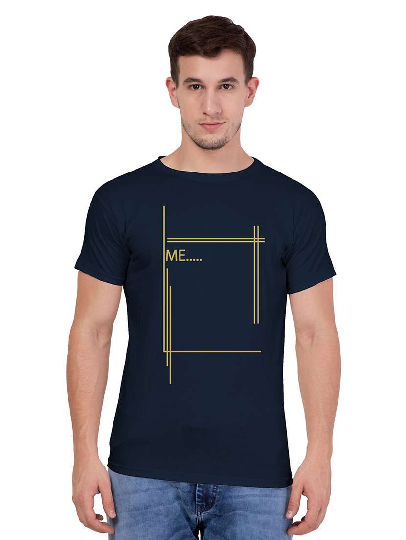 round neck chest printed t-shirt - 18962827 - Zoom Image - 0