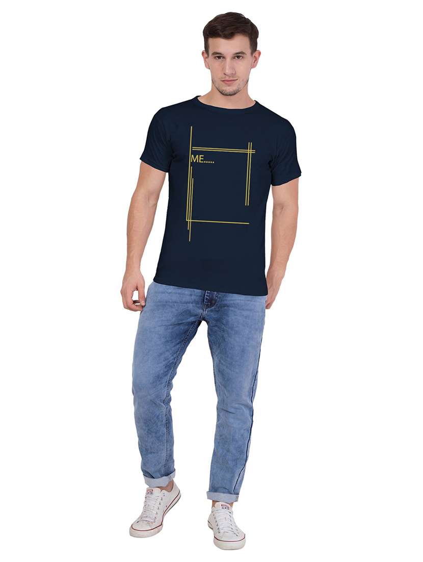 round neck chest printed t-shirt - 18962827 - Standard Image - 3