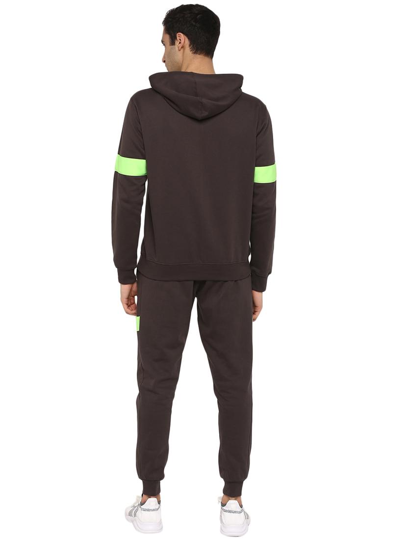 hooded printed track pant full length track suit - 18968422 - Standard Image - 3