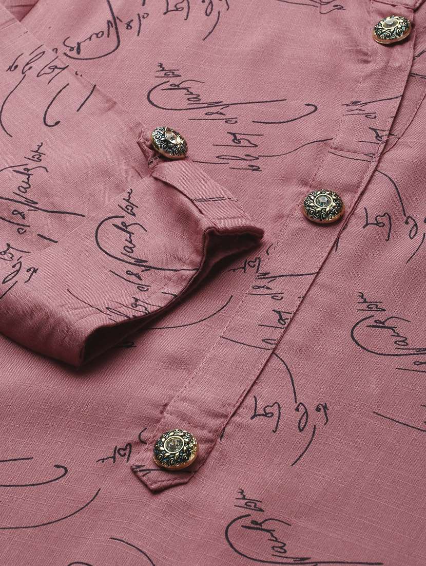 women printed three quarter sleeve kurta and palazzo set - 18968729 -  Standard Image - 5