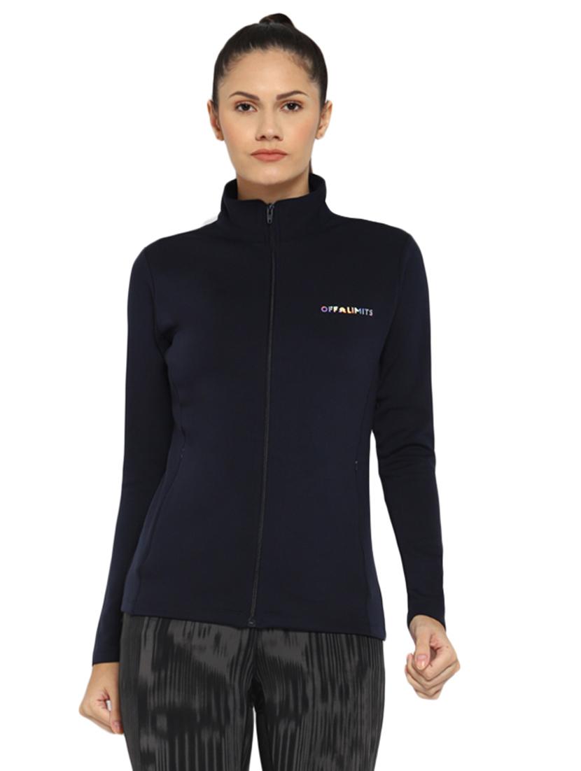 dark blue solid jacket
