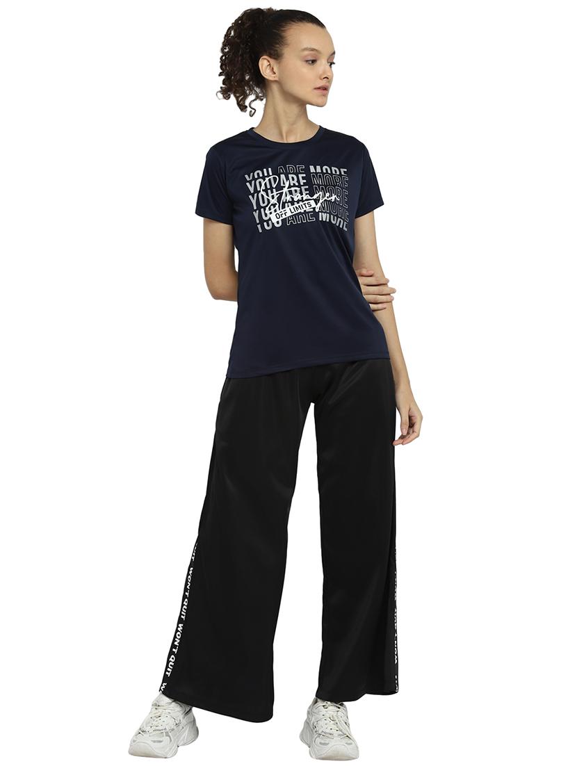 women's front print round neck t-shirt - 18969119 - Standard Image - 3