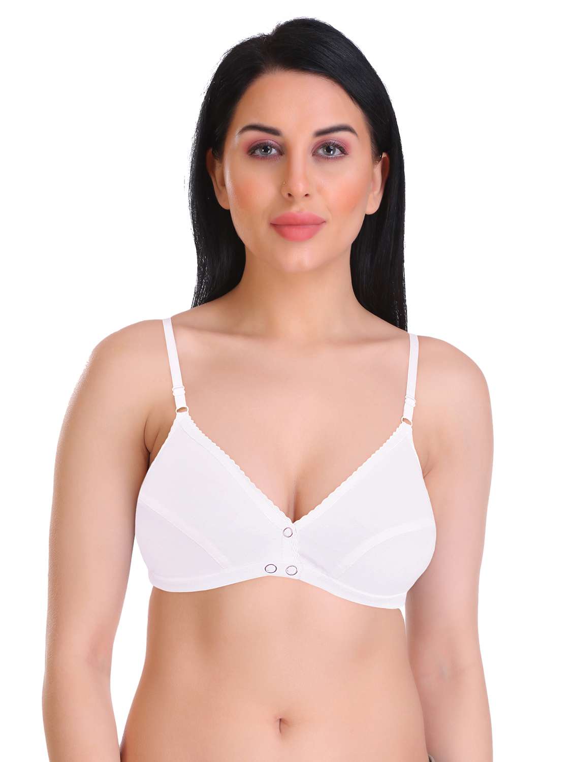 pack of 4 non padded front open bra - 18969195 -  Standard Image - 5