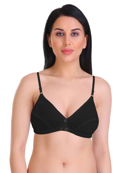 non padded front open bra - 18969202 -  Standard Image - 0