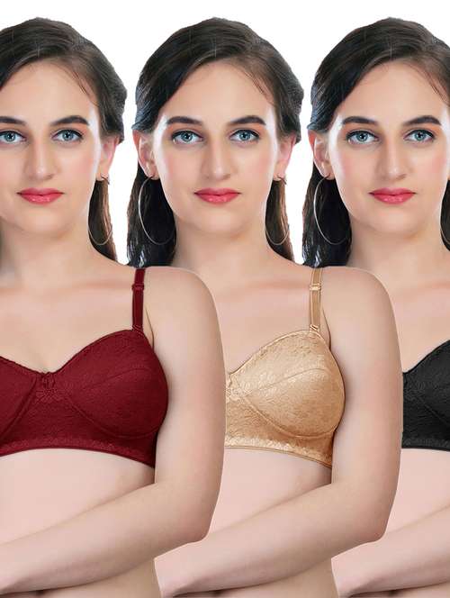 pack of 3 lightly padded t-shirt bra - 18969216 - Standard Image - 0