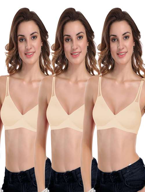 pack of 3 non padded t-shirt bra - 18969270 -  Standard Image - 0