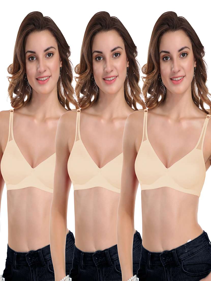 pack of 3 non padded t-shirt bra - 18969270 -  Zoom Image - 0