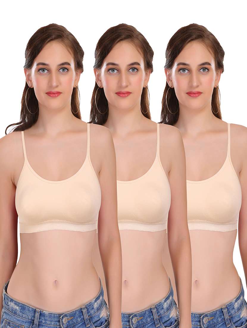 pack of 3 non padded sports  bra