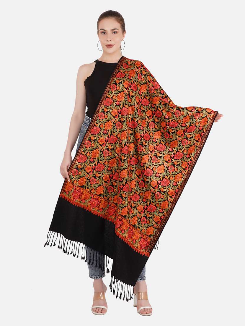 black wool stole