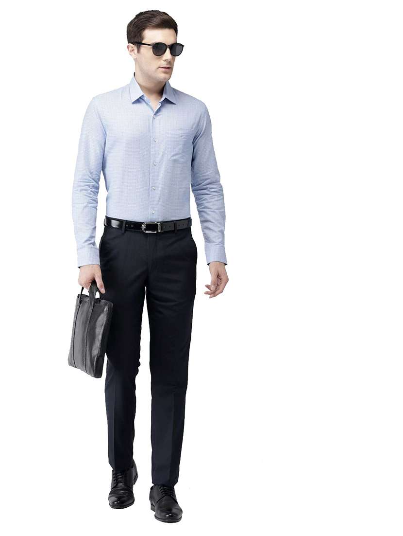 mid rise solid flat front trousers formal trouser - 18974085 - Standard Image - 3