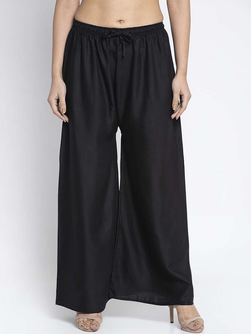 pack of 2 solid flared palazzo - 18984198 -  Standard Image - 3