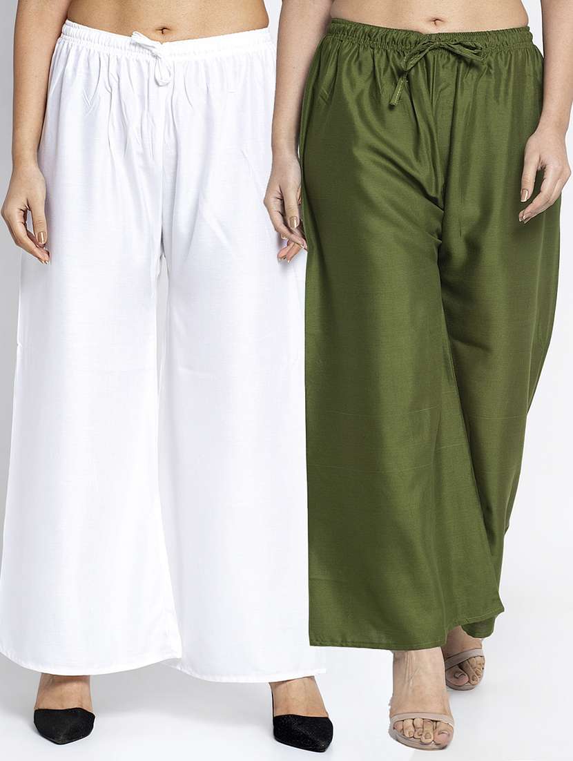 pack of 2 solid cullottes palazzo