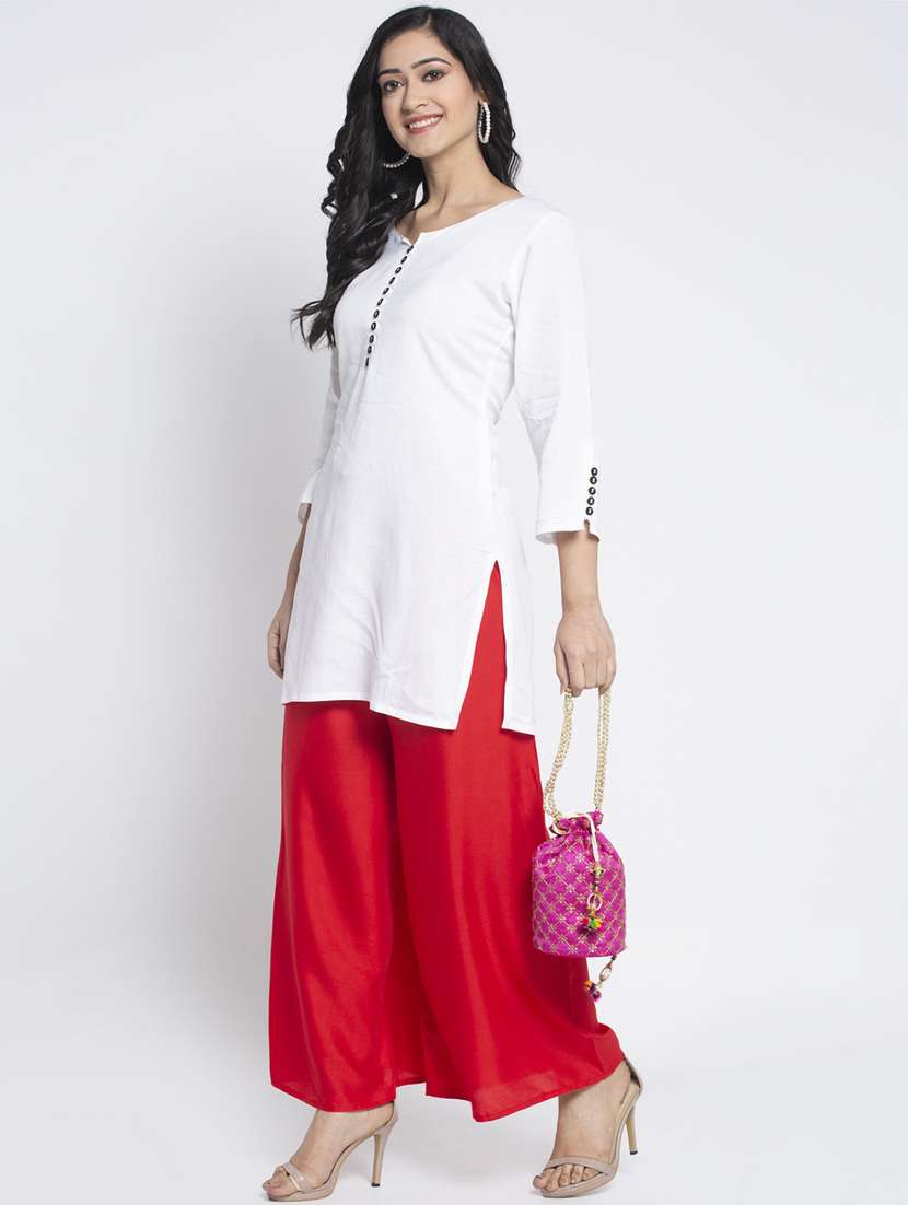 pack of 2 solid flared palazzo - 18984235 -  Standard Image - 5