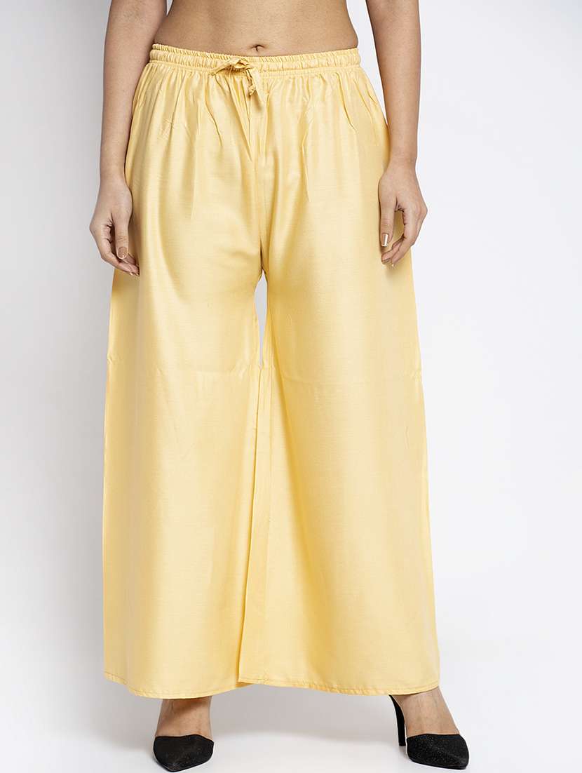 pack of 2 solid flared palazzo - 18984249 -  Standard Image - 3