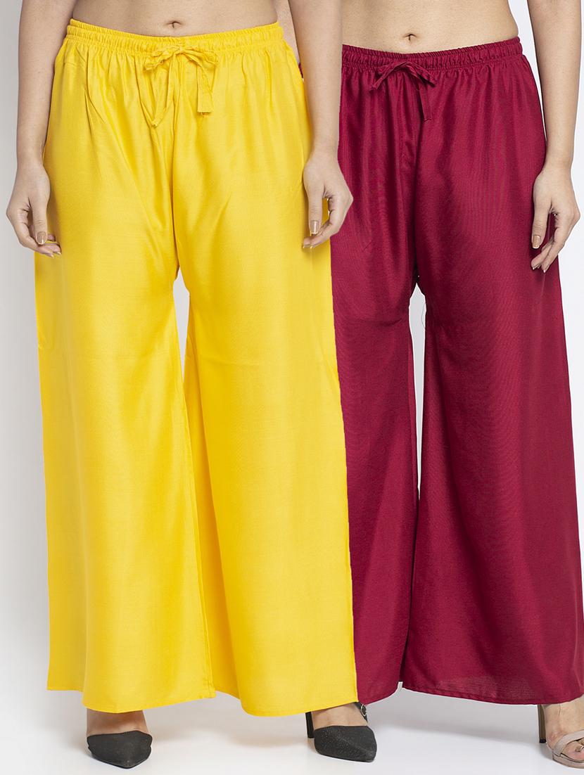 pack of 2 solid flared palazzo - 18984279 - Zoom Image - 0