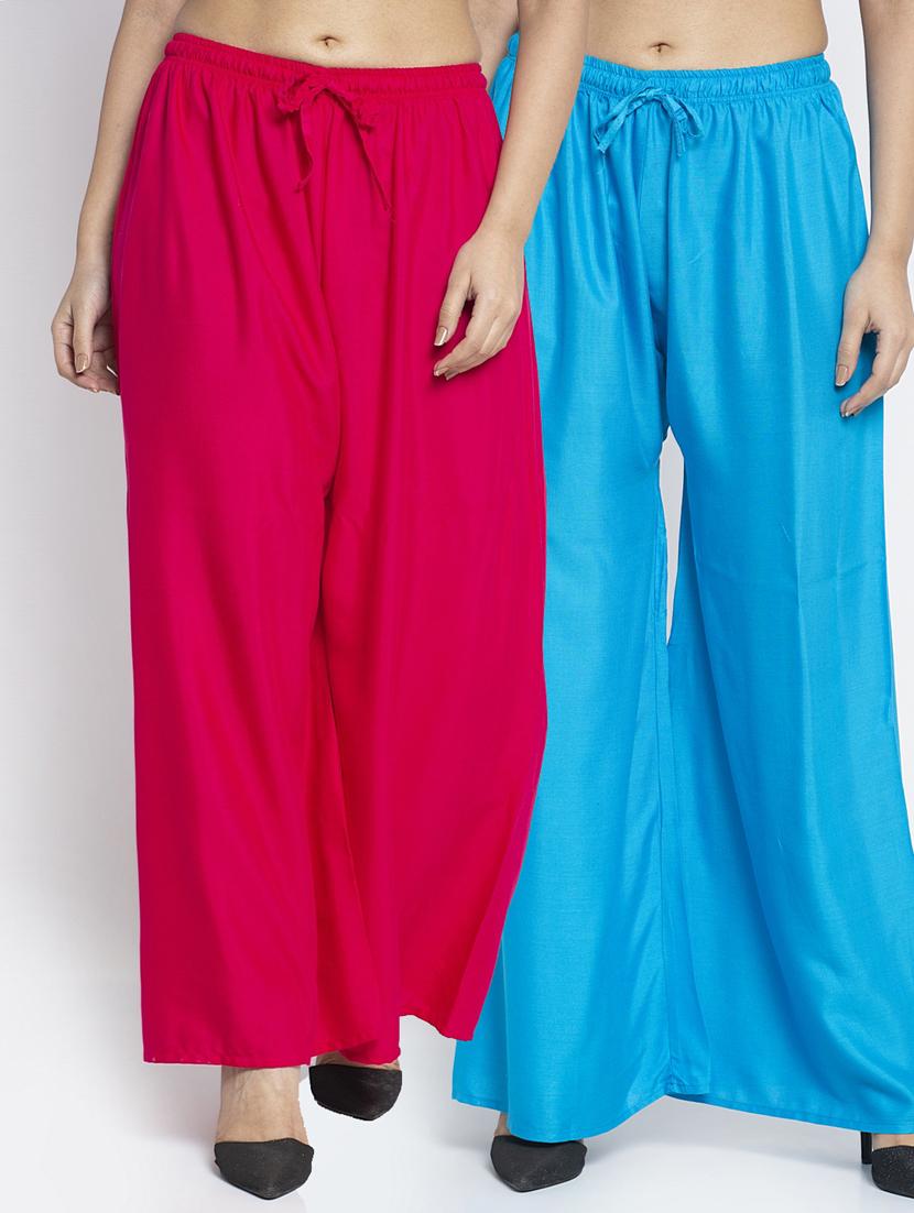 pack of 2 solid flared palazzo - 18984302 - Zoom Image - 0
