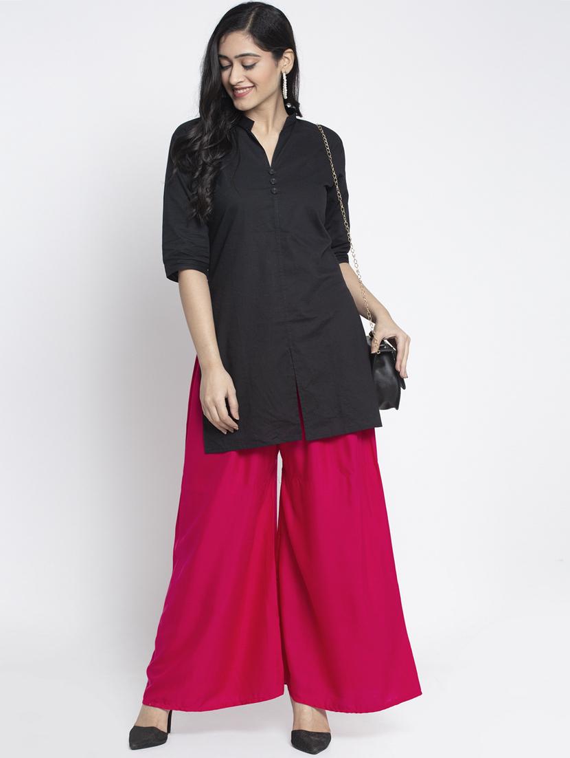pack of 2 solid flared palazzo - 18984302 - Standard Image - 5