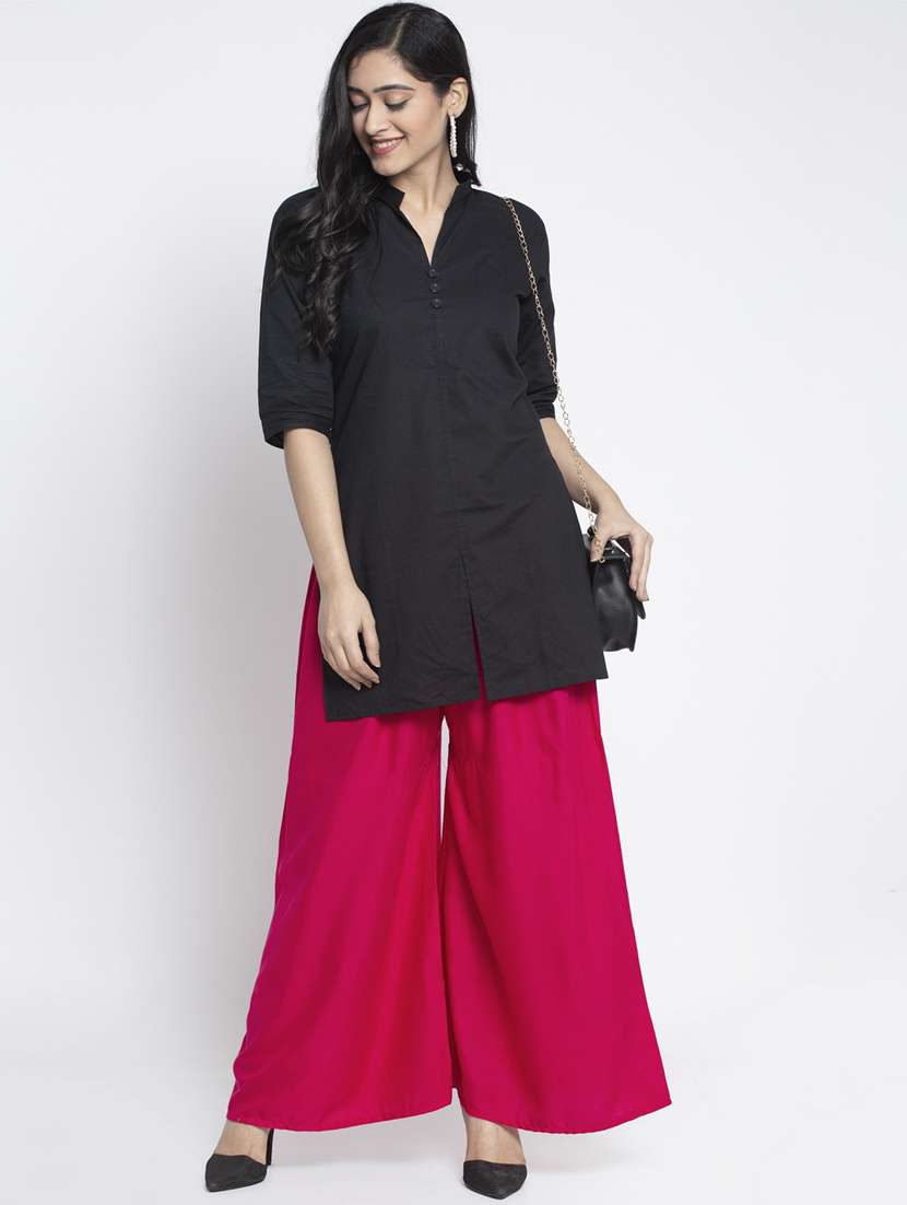 pack of 2 solid flared palazzo - 18984307 -  Standard Image - 5