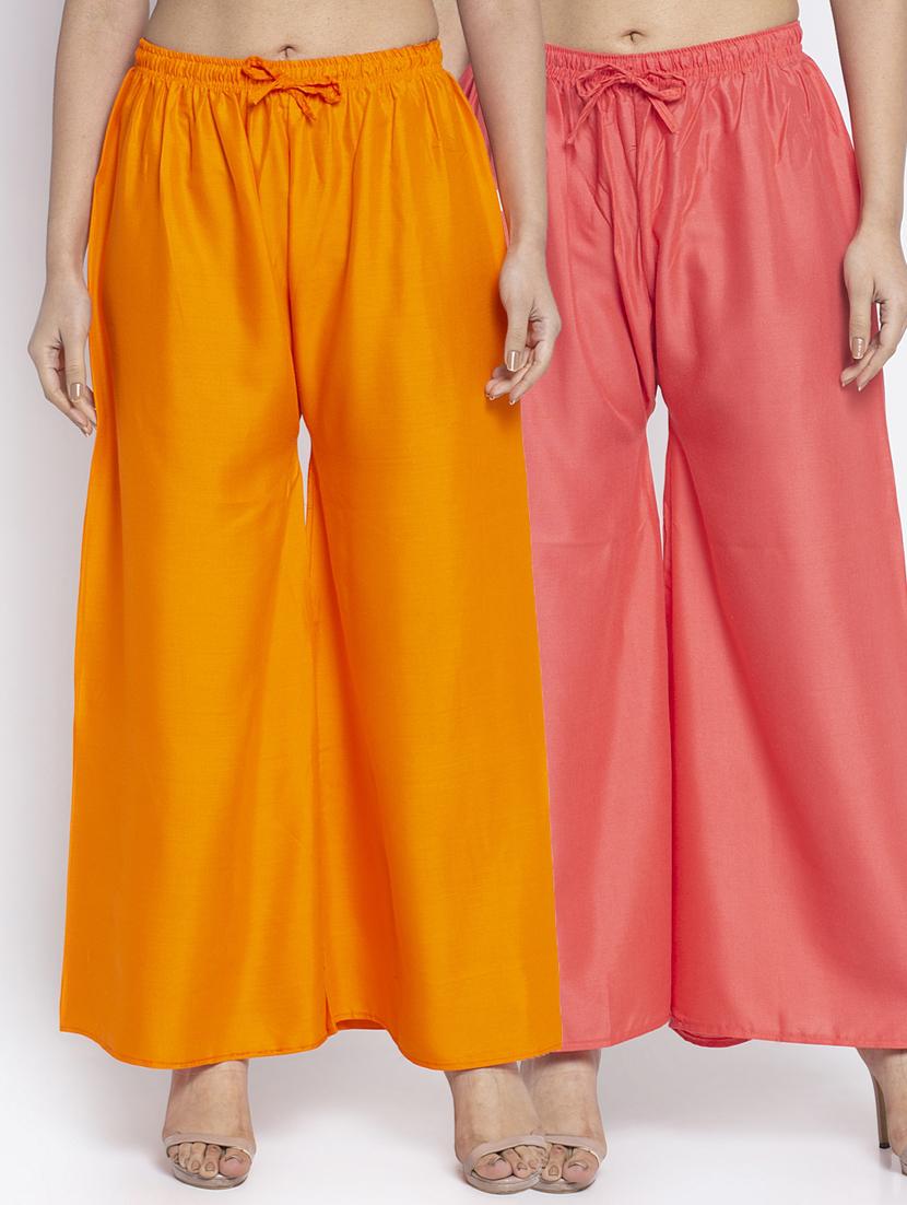 pack of 2 solid flared palazzo - 18984315 -  Zoom Image - 0