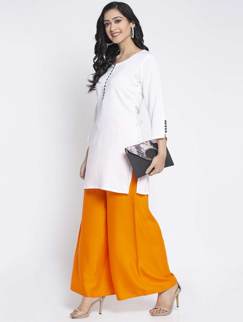 pack of 2 solid flared palazzo - 18984318 -  Standard Image - 5