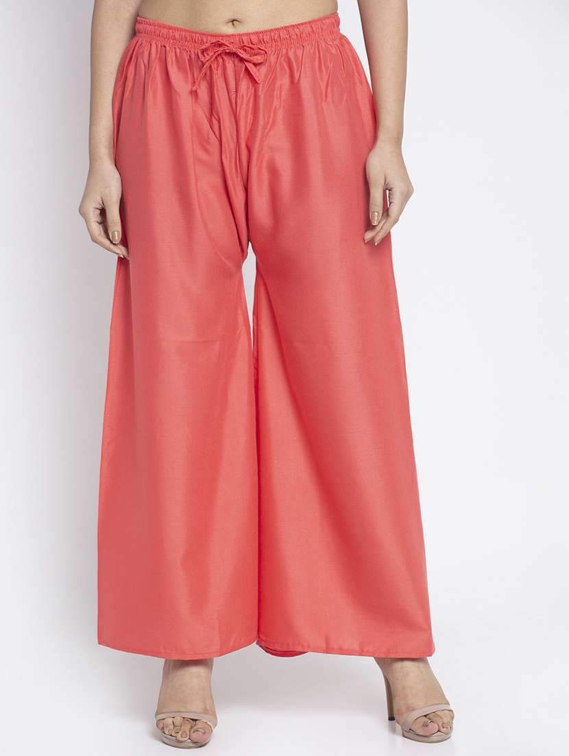 pack of 2 solid flared palazzo - 18984360 -  Standard Image - 3