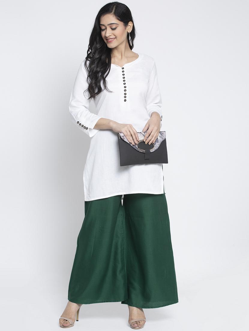 multi colored rayon flared palazzo - 18984364 - Standard Image - 5