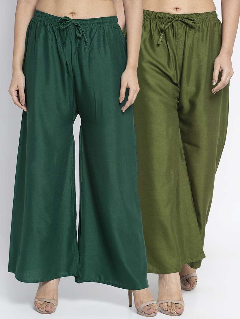 pack of 2 flared palazzo